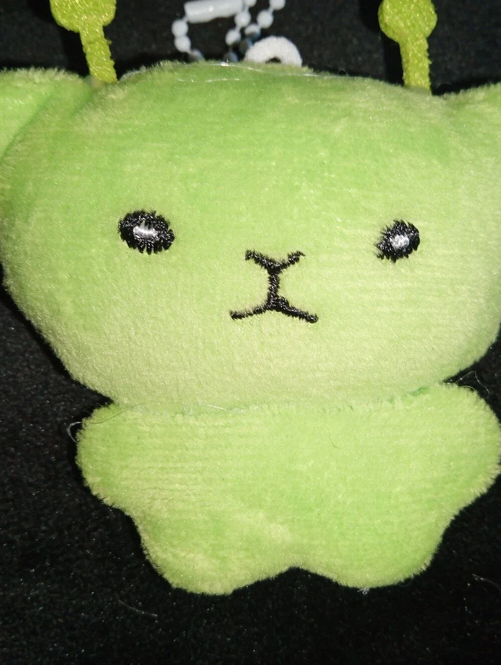 Cute Keychains Plush Pair - Green Mini Alien Cat & Mint Monster